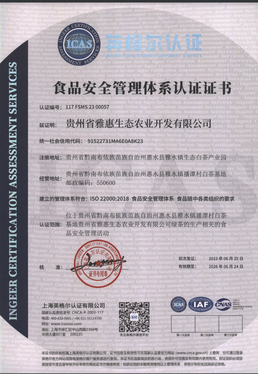食品安全管理體系認證